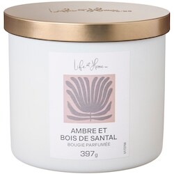 Life at Home Bougie parfumée Ambre et bois de santal 1 ea, 16,00 $/1ch