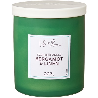 Life at Home Bergamot and Linen Scented Candle 1 ea, $10.00/1ea
