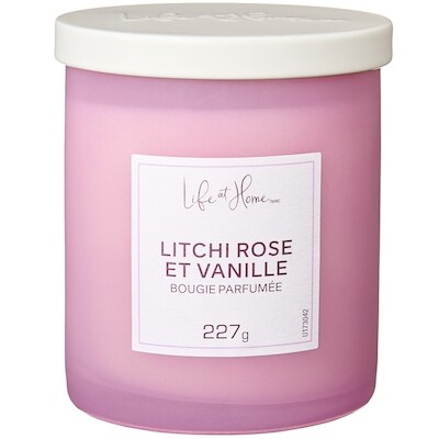 Life at Home Bougie parfumée Litchi rose et vanille 1 ea, 10,00 $/1ch