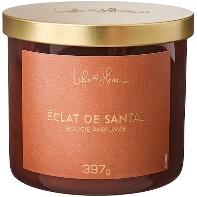 Life at Home Bougie parfumée Éclat de santal 1 ea, 16,00 $/1ch