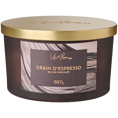 Life at Home Bougie parfumée Grain d’espresso 1 ea, 16,00 $/1ch