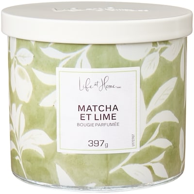 Life at Home Bougie parfumée Matcha et lime 1 ea, 16,00 $/1ch