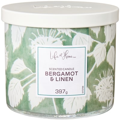 Life at Home Bergamot and Linen Scented Candle 1 ea, $16.00/1ea