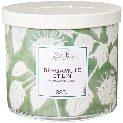 Life at Home Bougie parfumée Bergamote et lin 1 ea, 16,00 $/1ch