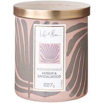 Life at Home Amber and Sandalwood Scented Candle 1 ea, $10.00/1ea