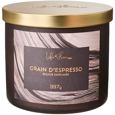 Life at Home Bougie parfumée Grain d’espresso 1 ea, 16,00 $/1ch