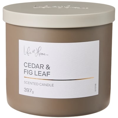 Life at Home Cedar and Fig Leaf Scented Candle 1 ea, $16.00/1ea