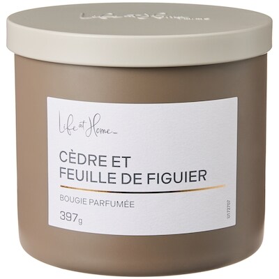 Life at Home Bougie parfumée Cèdre et feuille de figuier 1 ea, 16,00 $/1ch