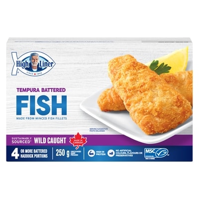 High Liner Tempura Battered Fish 250 g, $1.20/100g