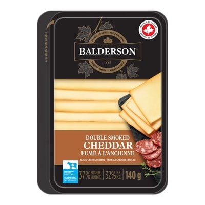 Balderson Tranches de fromage cheddar fumé à l’ancienne 140 g, 5,35 $/100g