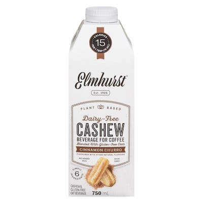 Elmhurst Cashew & Gluten-Free Oat Beverage Cinnamon Churro 750 ml, $1.80/100ml
