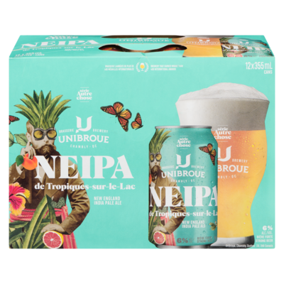 Unibroue Bière forte neipa de tropiques-sur-le-lac (Pièce d’identité requise au moment du ramassage) 12x355.0 ml, 0,61 $/100ml
