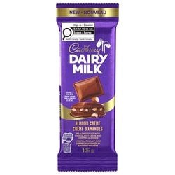 Cadbury Dairy Milk Crème d'amandes 105 g, 3,32 $/100g