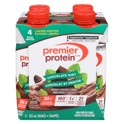 Premier Protein Shakes Chocolate Mint Limited Edition 4x325.0 ml, $1.61/100ml