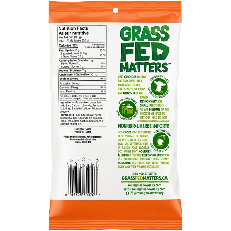 Grass Fed Cheddar Shredded Cheese