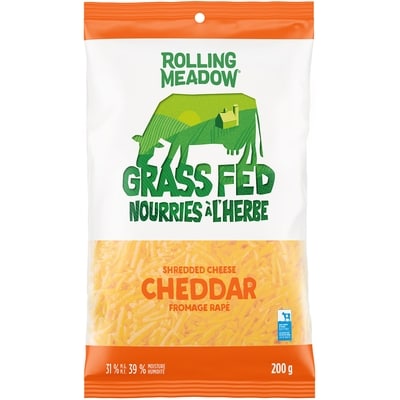 Rolling Meadow Nourries à l'herber fromage râpé Cheddar 200 g, 6,50 $/100g