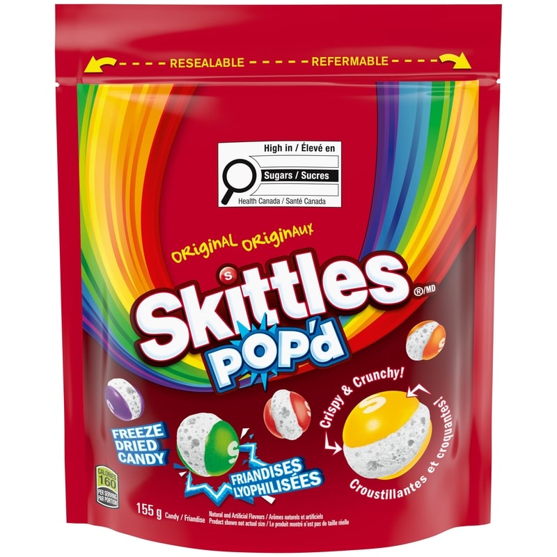 Skittles Original Freeze Dried Candy, Bag - 155 g | Fortinos