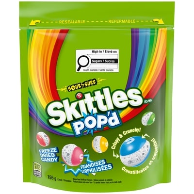 Skittles Friandises lyophilisées Surs, sac 155 g, 5,15 $/100g