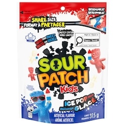 Sour Patch Kids Ice Pop Mix Candy, Sour then Sweet, Prepared in Canada 315 g, $1.59/100g