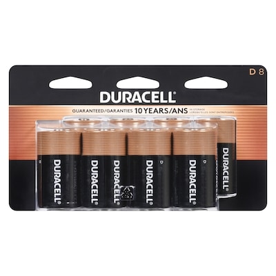 Duracell Alkaline Batteries D 8 8 ea, $2.06/1ea