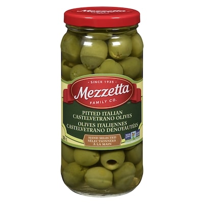 Merzzetta Olives italiennes castelvetrano dénoyautées 398 ml, 2,64 $/100ml