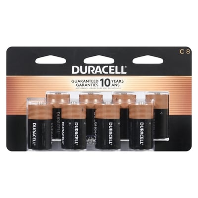 Duracell Alkaline Batteries C 8-Pack 8 ea, $2.06/1ea