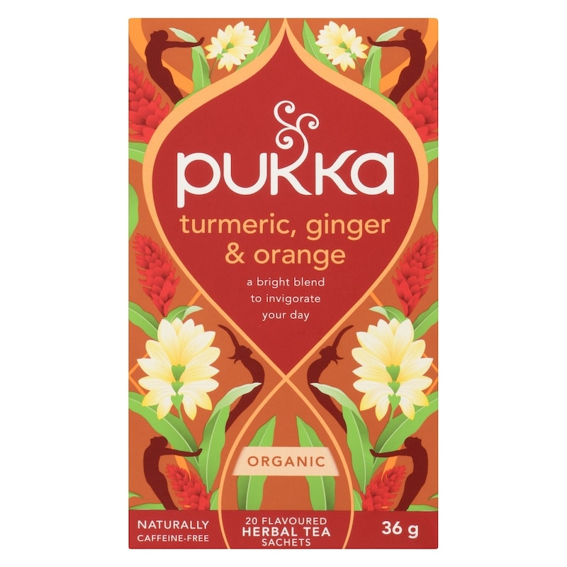 Flavoured Herbal Tea Sachets Turmeric, Ginger & Orange Organic