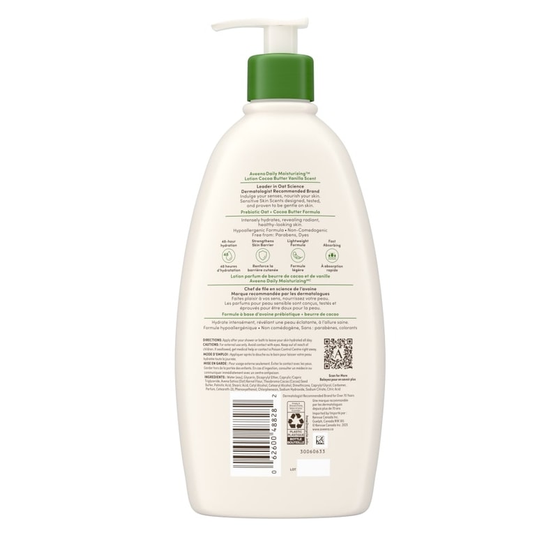 Daily Moisturizing Body Lotion, Cocoa Butter Vanilla Scent