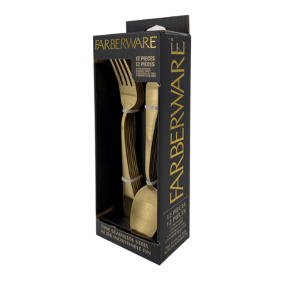 Farberware Matte Gold 12PC Flatware Set - Capri 1 ea, $28.00/1ea