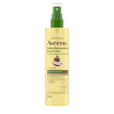 Aveeno Daily Moisturizing Body Oil Mist, Cocoa Butter Vanilla Scent 200 ml, $10.50/100ml
