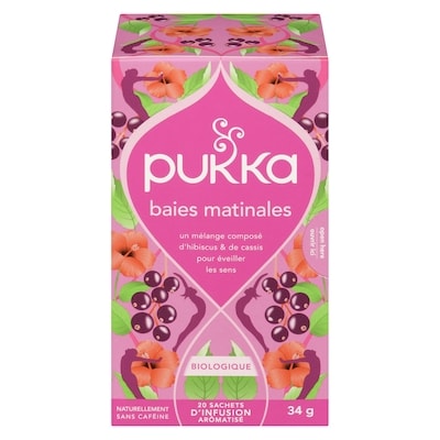 Pukka Sachets d'infusion arômatisé baies matinales biologique 20 ea, 0,52 $/1ch