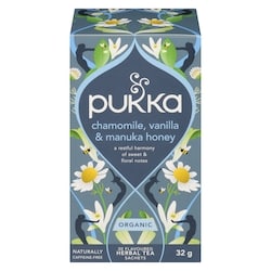 Flavoured Herbal Tea Sachets Chamomile, Vanilla & Manuka Honey Organic