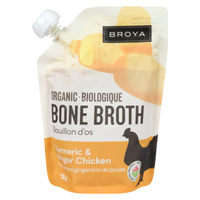 Broya Chicken Bone Broth Turmeric & Ginger Organic 500 ml, $2.80/100ml