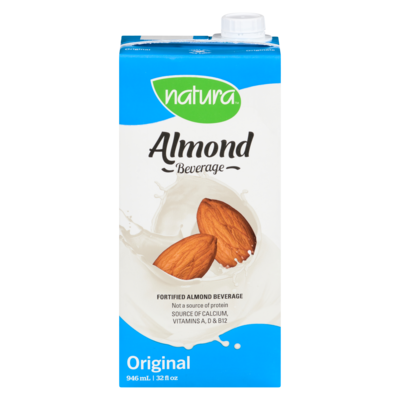 Natura Fortified Almond Beverage, Original 946 ml, $0.37/100ml