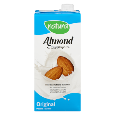 Natura Fortified Almond Beverage, Original 946 ml, $0.42/100ml