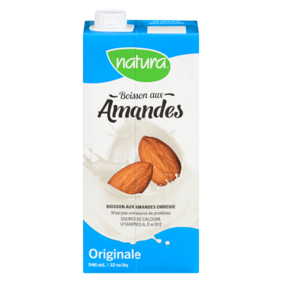 Natura Boisson amandes enrichie originale 946 ml, 0,39 $/100ml