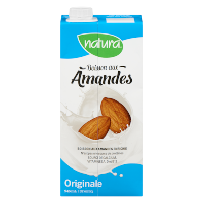 Natura Boisson amandes enrichie originale 946 ml, 0,42 $/100ml