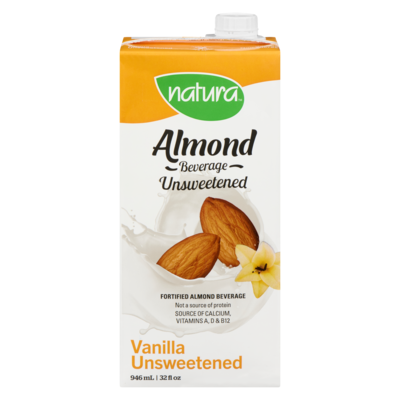 Natura Almond Beverage, Vanilla Unsweetened 946 ml, $0.42/100ml