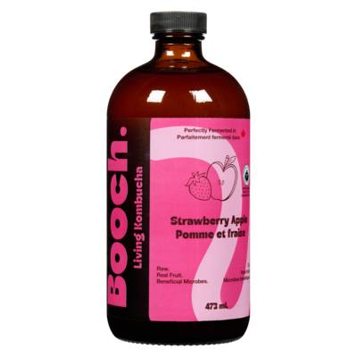 BOOCH Living Kombucha Strawberry Apple 355 ml, $0.98/100ml