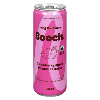 BOOCH Living Kombucha Strawberry Apple 355 ml, $0.98/100ml