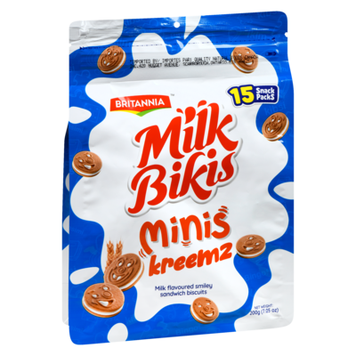 Milk Flavoured Smiley Sandwich Biscuits Minis Kreemz