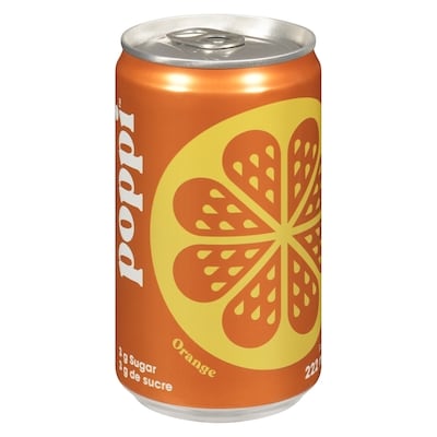 Poppi Soda orange 222 ml, 1,35 $/100ml