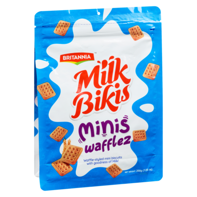 Mini biscuits gaufrettes Milk Bikis