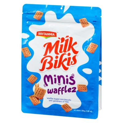 Mini biscuits gaufrettes Milk Bikis
