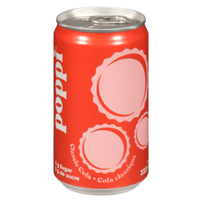 Poppi Soda Classic Cola 222 ml, $1.35/100ml