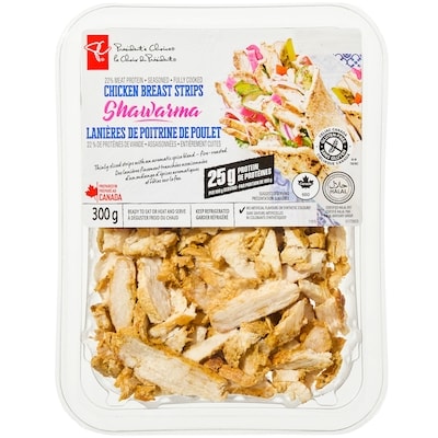 le Choix du Président Lanières de poitrine de poulet shawarma 300 g, 4,00 $/100g