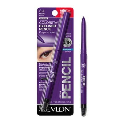 Revlon Colorstay Eyeliner Pencil, 214 Grape, Waterproof 1 ea, $12.49/1ea