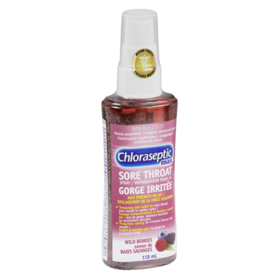 Sore Throat Spray Maximum Strength Wild Berries