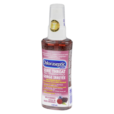 Sore Throat Spray Maximum Strength Wild Berries