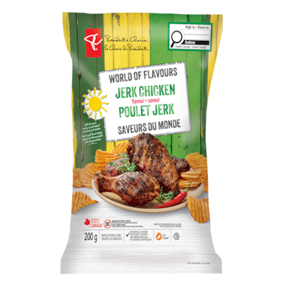 President's Choice World of Flavours Chips, Jerk Chicken 200 g, $1.25/100g